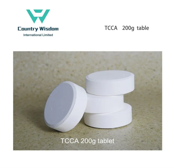 সুইমিং পুল রাসায়নিক 90% TCCA 200g ট্যাবলেট